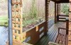 the log cabin garden view